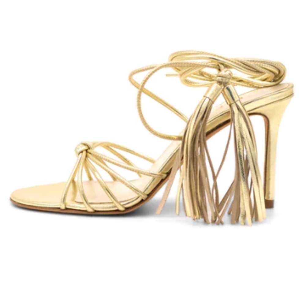 New Something Bleu Hayle Metallic Strappy Sandals Size 9 wedding. Bridal